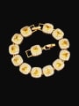 thumb Brass Cubic Zirconia Geometric Heart Luxury Bracelet 0