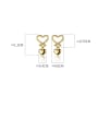 thumb 925 Sterling Silver With Gold Plated Minimalist Hollow Heart Stud Earrings 2