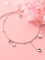 thumb 925 Sterling Silver  Heart Minimalist Anklet 2