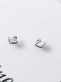 thumb 925 Sterling Silver Swan Minimalist Stud Earring 2
