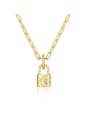 thumb 925 Sterling Silver With Gold Plated Simplistic Locket Necklaces 0