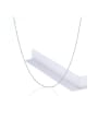 thumb 925 Sterling Silver With White Gold Plated Minimalist Necklaces 2