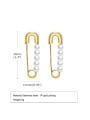thumb Stainless steel Imitation Pearl Geometric Minimalist Hook Earring 3