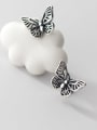 thumb 925 Sterling Silver Butterfly Vintage Stud Earring 1