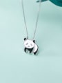 thumb 925 Sterling Silver Cute panda pendant Necklace 1