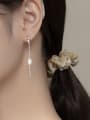thumb 925 Sterling Silver Flower Minimalist Drop Earring 2