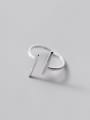 thumb 925 Sterling Silver Smooth Geometric Minimalist Band Ring 2