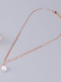 thumb Titanium Imitation Pearl White Round Trend Multi Strand Necklace 1
