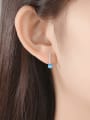 thumb 925 Sterling Silver Cubic Zirconia  Minimalist Geometric  Stud Earring 1