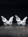 thumb 925 Sterling Silver Butterfly Minimalist Stud Earring 1