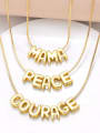 thumb Brass Letter Minimalist Necklace 0