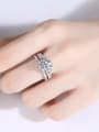 thumb 925 Sterling Silver Cubic Zirconia Crown Dainty Band Ring 1