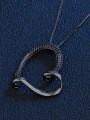 thumb Copper Cubic Zirconia Heart Vintage Pendant Necklace 3