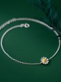 thumb 925 Sterling Silver  Flower Minimalist Anklet 3
