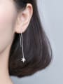 thumb 925 Sterling Silver Tassel Minimalist Threader Earring 1