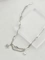 thumb Vintage Sterling Silver With Platinum Plated Fashion Star Necklaces 3