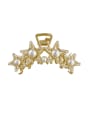 thumb Alloy Imitation Pearl  Trend  Five-pointed star Jaw Hair Claw 2
