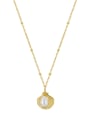 thumb 925 Sterling Silver Imitation Pearl Geometric Trend Necklace 0