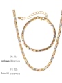 thumb Brass Trend Irregular Bracelet and Necklace Set 2