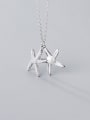 thumb 925 Sterling Silver Cubic Zirconia r Minimalist Starfish Pendant Necklace 0