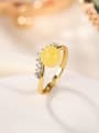 thumb 925 Sterling Silver Amber Crown Minimalist Band Ring 0