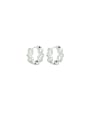 thumb 925 Sterling Silver Hollow Heart Minimalist Huggie Earring 0