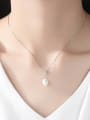 thumb 925 Sterling Silver Freshwater Pearl Simple pendant  Necklace 1