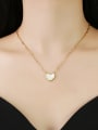 thumb Titanium Steel Shell Heart Minimalist Necklace 1