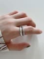 thumb 925 Sterling Silver Vintage Double Woven  Free Size Ring 1