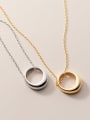 thumb 925 Sterling Silver Hollow Geometric Minimalist Necklace 3