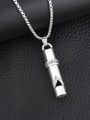 thumb Stainless steel  Chain  Alloy  Whistle Pendant  Hip Hop Necklace 2