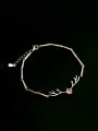 thumb 925 Sterling Silver Cubic Zirconia Deer Head Minimalist Bracelet 4