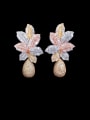 thumb Copper With Gold Plated Luxury Flower Cluster Earrings 0