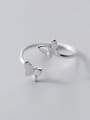 thumb 925 Sterling Silver Butterfly Minimalist Band Ring 2