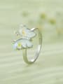 thumb 925 Sterling Silver Resin Butterfly Cute Band Ring 3
