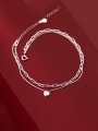thumb 925 Sterling Silver Heart Minimalist Anklet 0