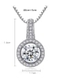 thumb 925 Sterling Silver Micro Setting Zircon Crystal  Necklace 4