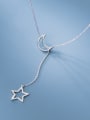 thumb 925 Sterling Silver Star Minimalist Lariat Necklace 0