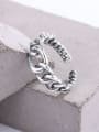 thumb 925 Sterling Silver Hollow Geometric  Chain Vintage Band Ring 2