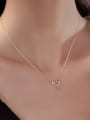 thumb 925 Sterling Silver Cubic Zirconia Moon Tassel Dainty Necklace 3