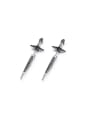thumb Titanium Steel Cross Hip Hop Stud Earring 0