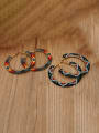 thumb Miyuki Millet Bead Multi Color Geometric Bohemia handmade Weave Hoop Earring 1