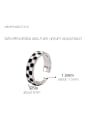 thumb 925 Sterling Silver Enamel Geometric Minimalist Band Ring 4