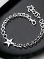 thumb 925 Sterling Silver  Minimalist  Pentagram hollow chain Link Bracelet 1