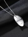 thumb 925 Sterling Silver Freshwater Pearl Leaf pendant Necklace 3