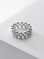 thumb 925 Sterling Silver Bead Round Vintage Band Ring 0