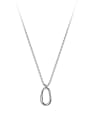 thumb 925 Sterling Silver Geometric Minimalist Beaded Chain Necklace 0