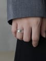 thumb 925 Sterling Silver Minimalist English Letter Free Size Ring 1