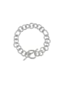 thumb 925 Sterling Silver Geometric  Chain Minimalist Bracelet 0