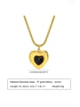 thumb Stainless steel Carnelian Heart Minimalist Necklace 3